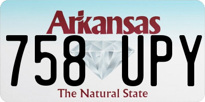AR license plate 758UPY