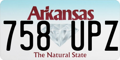 AR license plate 758UPZ