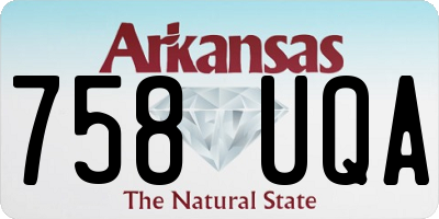 AR license plate 758UQA