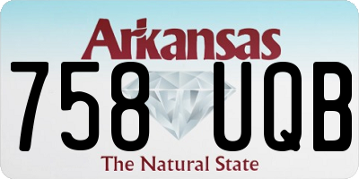 AR license plate 758UQB