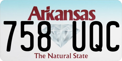 AR license plate 758UQC