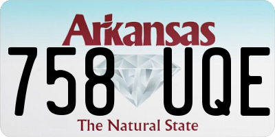 AR license plate 758UQE