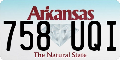 AR license plate 758UQI
