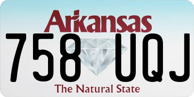 AR license plate 758UQJ