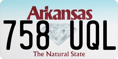 AR license plate 758UQL
