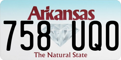 AR license plate 758UQO