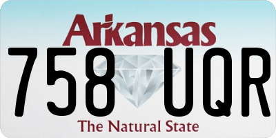 AR license plate 758UQR