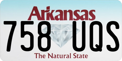 AR license plate 758UQS
