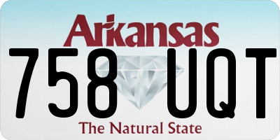 AR license plate 758UQT