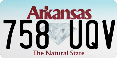 AR license plate 758UQV
