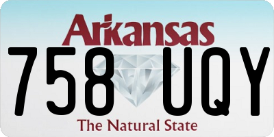 AR license plate 758UQY
