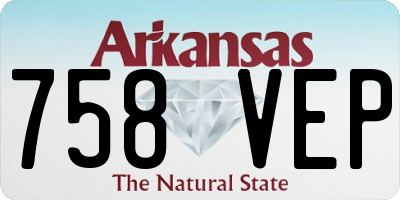 AR license plate 758VEP
