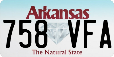 AR license plate 758VFA