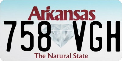 AR license plate 758VGH