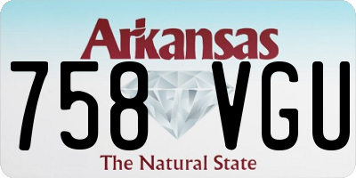 AR license plate 758VGU