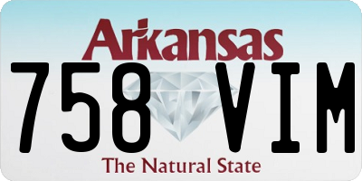 AR license plate 758VIM