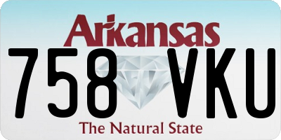 AR license plate 758VKU