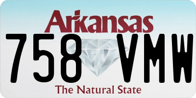 AR license plate 758VMW