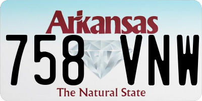 AR license plate 758VNW