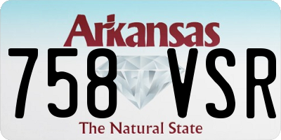 AR license plate 758VSR