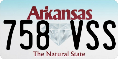 AR license plate 758VSS