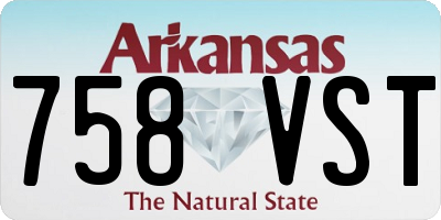AR license plate 758VST