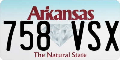 AR license plate 758VSX