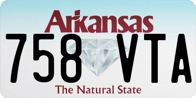 AR license plate 758VTA
