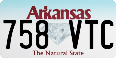 AR license plate 758VTC