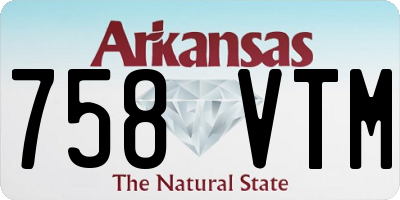 AR license plate 758VTM