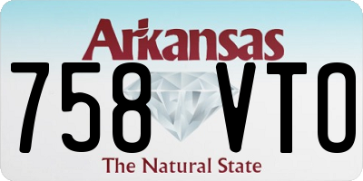 AR license plate 758VTO