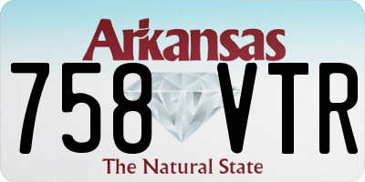 AR license plate 758VTR