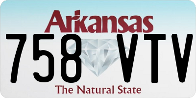 AR license plate 758VTV