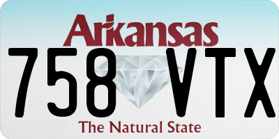 AR license plate 758VTX