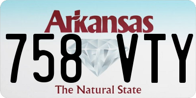AR license plate 758VTY