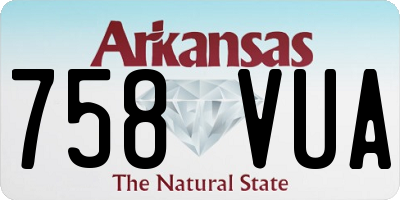 AR license plate 758VUA