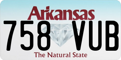 AR license plate 758VUB