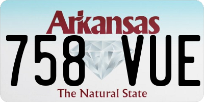 AR license plate 758VUE
