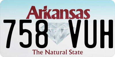 AR license plate 758VUH