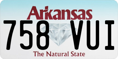AR license plate 758VUI
