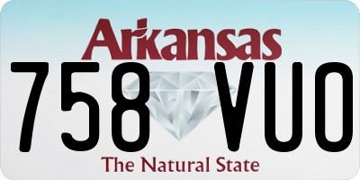 AR license plate 758VUO