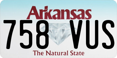 AR license plate 758VUS