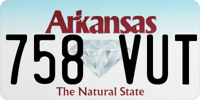 AR license plate 758VUT