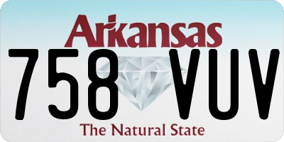 AR license plate 758VUV