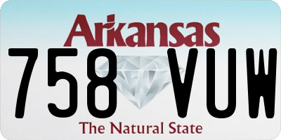 AR license plate 758VUW