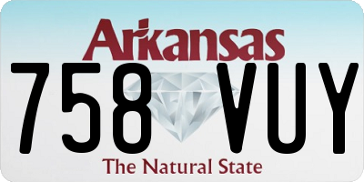 AR license plate 758VUY