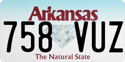 AR license plate 758VUZ