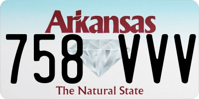AR license plate 758VVV