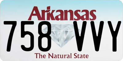 AR license plate 758VVY
