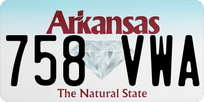 AR license plate 758VWA